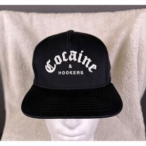 Hookers & Cocaine Hat Golf Gods Australia - Embroidered Adjustable Black